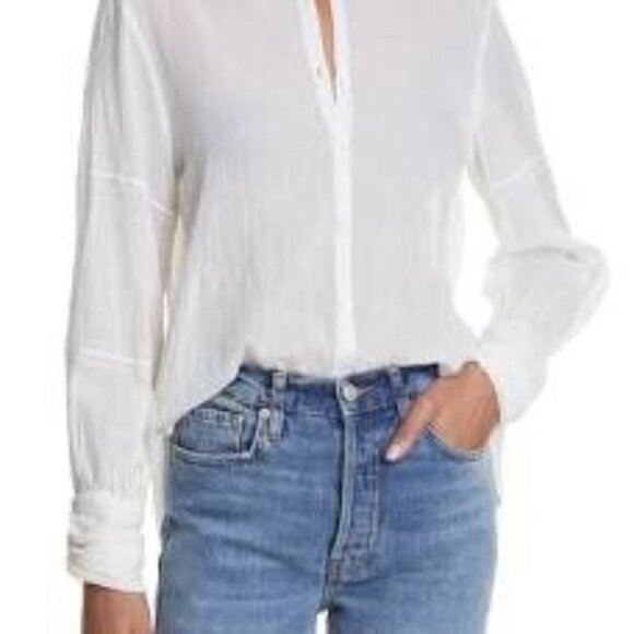 NEW ba&sh 100% Cotton Samy Blouse White Ecru XS, 0 - Picture 2 of 11